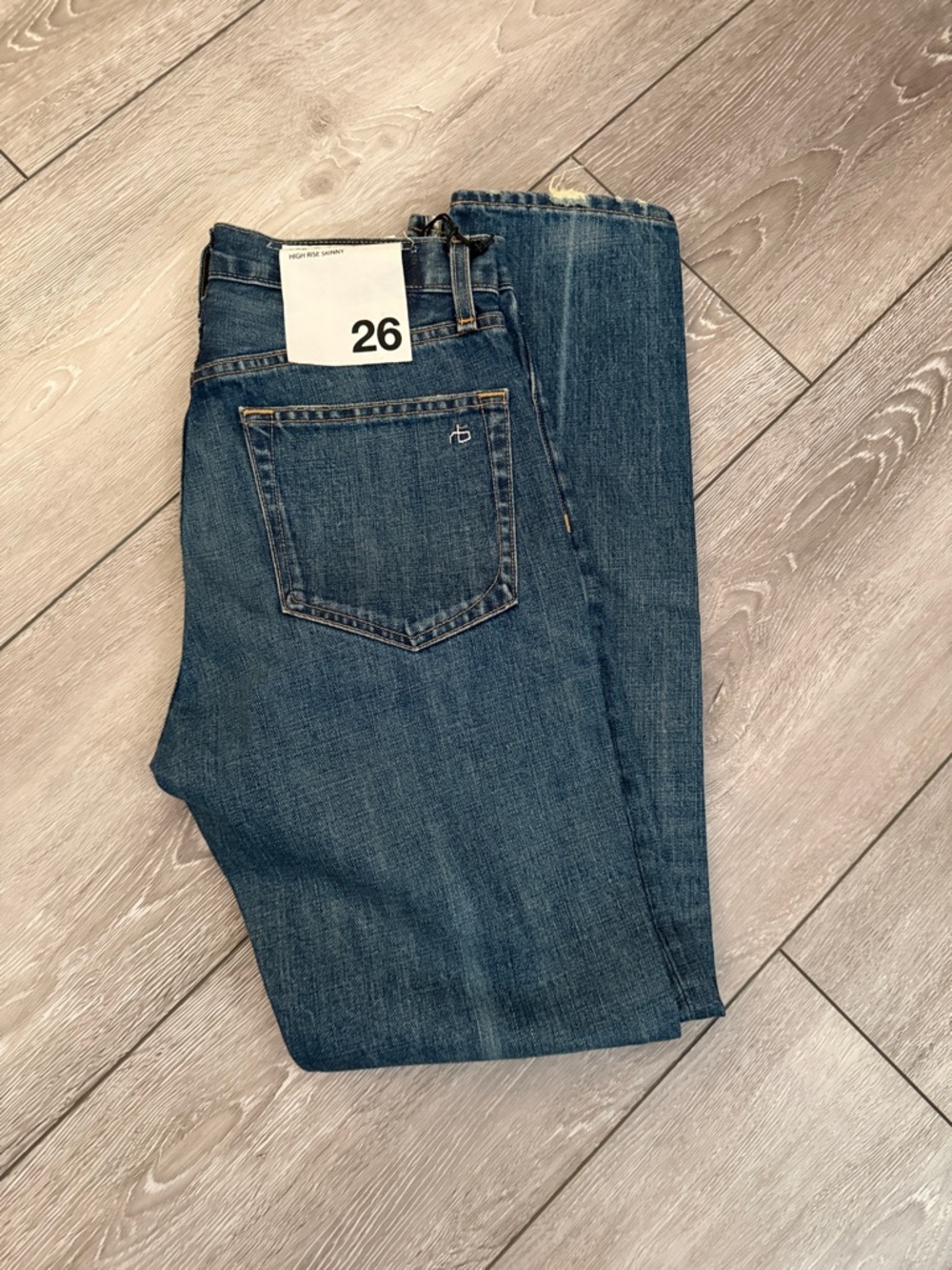 rag & bone High-Rise Dark Blue Women's Jeans new size 26